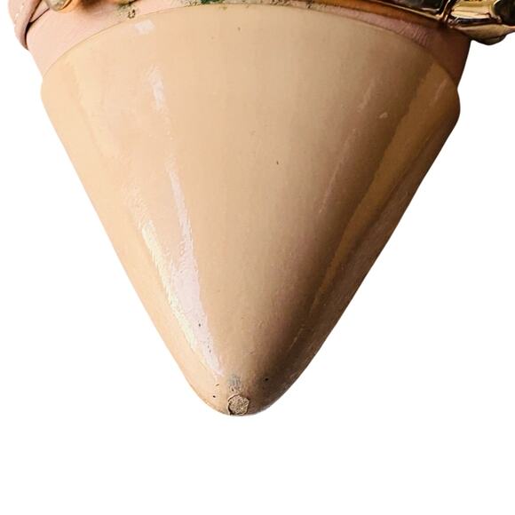 Coach Bowery Semi-Matte Women's Nude Kitten Heels Size 5 - Picture 4 of 6